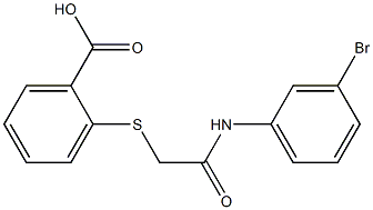 2-({[(3-bromophenyl)carbamoyl]methyl}sulfanyl)benzoic acid 구조식 이미지