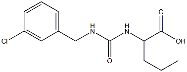 2-({[(3-chlorophenyl)methyl]carbamoyl}amino)pentanoic acid Structure