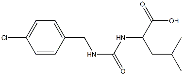 2-({[(4-chlorophenyl)methyl]carbamoyl}amino)-4-methylpentanoic acid Structure