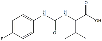 2-({[(4-fluorophenyl)amino]carbonyl}amino)-3-methylbutanoic acid 구조식 이미지