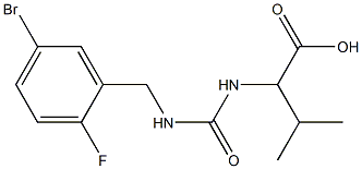 2-({[(5-bromo-2-fluorophenyl)methyl]carbamoyl}amino)-3-methylbutanoic acid 구조식 이미지