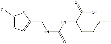 2-({[(5-chlorothiophen-2-yl)methyl]carbamoyl}amino)-4-(methylsulfanyl)butanoic acid Structure