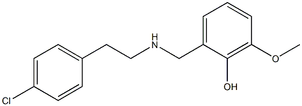 2-({[2-(4-chlorophenyl)ethyl]amino}methyl)-6-methoxyphenol 구조식 이미지