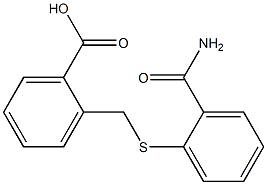 2-({[2-(aminocarbonyl)phenyl]thio}methyl)benzoic acid Structure