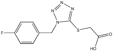 2-({1-[(4-fluorophenyl)methyl]-1H-1,2,3,4-tetrazol-5-yl}sulfanyl)acetic acid Structure