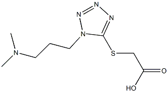 2-({1-[3-(dimethylamino)propyl]-1H-1,2,3,4-tetrazol-5-yl}sulfanyl)acetic acid Structure