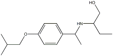 2-({1-[4-(2-methylpropoxy)phenyl]ethyl}amino)butan-1-ol 구조식 이미지