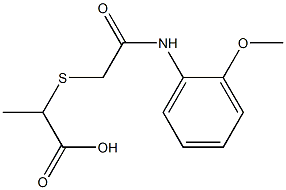 2-({2-[(2-methoxyphenyl)amino]-2-oxoethyl}thio)propanoic acid Structure