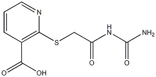 2-({2-[(aminocarbonyl)amino]-2-oxoethyl}thio)nicotinic acid Structure