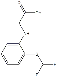 2-({2-[(difluoromethyl)sulfanyl]phenyl}amino)acetic acid Structure