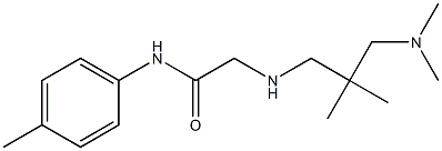2-({2-[(dimethylamino)methyl]-2-methylpropyl}amino)-N-(4-methylphenyl)acetamide Structure