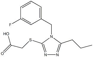 2-({4-[(3-fluorophenyl)methyl]-5-propyl-4H-1,2,4-triazol-3-yl}sulfanyl)acetic acid 구조식 이미지