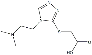 2-({4-[2-(dimethylamino)ethyl]-4H-1,2,4-triazol-3-yl}sulfanyl)acetic acid 구조식 이미지