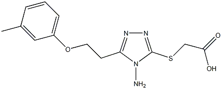 2-({4-amino-5-[2-(3-methylphenoxy)ethyl]-4H-1,2,4-triazol-3-yl}sulfanyl)acetic acid Structure