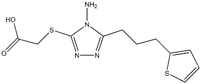 2-({4-amino-5-[3-(thiophen-2-yl)propyl]-4H-1,2,4-triazol-3-yl}sulfanyl)acetic acid Structure
