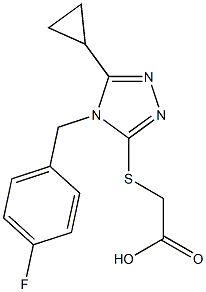 2-({5-cyclopropyl-4-[(4-fluorophenyl)methyl]-4H-1,2,4-triazol-3-yl}sulfanyl)acetic acid 구조식 이미지