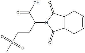 2-(1,3-dioxo-2,3,3a,4,7,7a-hexahydro-1H-isoindol-2-yl)-4-methanesulfonylbutanoic acid 구조식 이미지