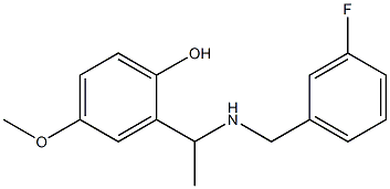 2-(1-{[(3-fluorophenyl)methyl]amino}ethyl)-4-methoxyphenol 구조식 이미지