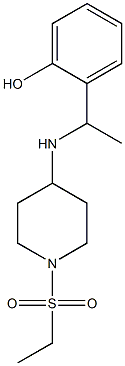 2-(1-{[1-(ethanesulfonyl)piperidin-4-yl]amino}ethyl)phenol 구조식 이미지