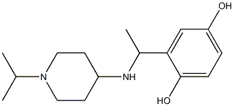 2-(1-{[1-(propan-2-yl)piperidin-4-yl]amino}ethyl)benzene-1,4-diol Structure