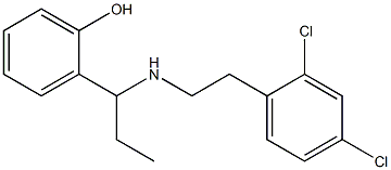 2-(1-{[2-(2,4-dichlorophenyl)ethyl]amino}propyl)phenol Structure