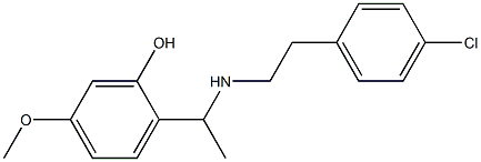 2-(1-{[2-(4-chlorophenyl)ethyl]amino}ethyl)-5-methoxyphenol Structure