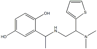 2-(1-{[2-(dimethylamino)-2-(thiophen-2-yl)ethyl]amino}ethyl)benzene-1,4-diol Structure