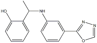 2-(1-{[3-(1,3,4-oxadiazol-2-yl)phenyl]amino}ethyl)phenol Structure