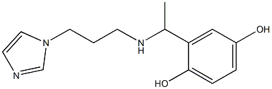 2-(1-{[3-(1H-imidazol-1-yl)propyl]amino}ethyl)benzene-1,4-diol 구조식 이미지