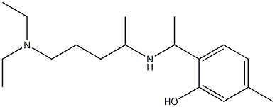 2-(1-{[5-(diethylamino)pentan-2-yl]amino}ethyl)-5-methylphenol 구조식 이미지