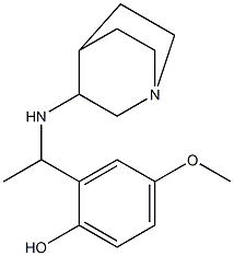 2-(1-{1-azabicyclo[2.2.2]octan-3-ylamino}ethyl)-4-methoxyphenol 구조식 이미지