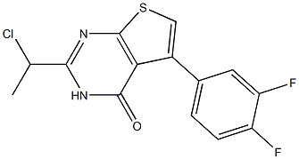 2-(1-chloroethyl)-5-(3,4-difluorophenyl)-3H,4H-thieno[2,3-d]pyrimidin-4-one 구조식 이미지