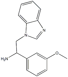 2-(1H-benzimidazol-1-yl)-1-(3-methoxyphenyl)ethanamine 구조식 이미지