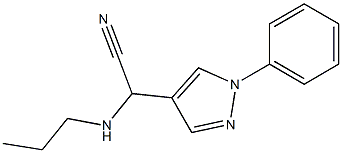 2-(1-phenyl-1H-pyrazol-4-yl)-2-(propylamino)acetonitrile 구조식 이미지
