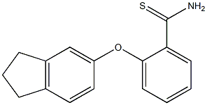 2-(2,3-dihydro-1H-inden-5-yloxy)benzene-1-carbothioamide 구조식 이미지