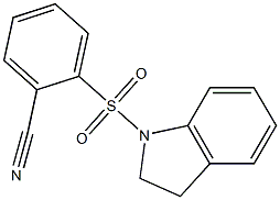 2-(2,3-dihydro-1H-indol-1-ylsulfonyl)benzonitrile Structure