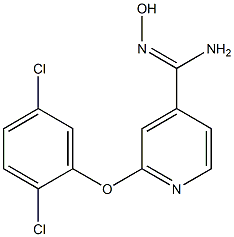 2-(2,5-dichlorophenoxy)-N'-hydroxypyridine-4-carboximidamide 구조식 이미지
