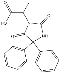 2-(2,5-dioxo-4,4-diphenylimidazolidin-1-yl)propanoic acid Structure