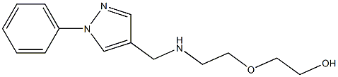 2-(2-{[(1-phenyl-1H-pyrazol-4-yl)methyl]amino}ethoxy)ethan-1-ol 구조식 이미지