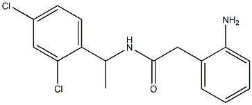 2-(2-aminophenyl)-N-[1-(2,4-dichlorophenyl)ethyl]acetamide 구조식 이미지