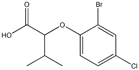 2-(2-bromo-4-chlorophenoxy)-3-methylbutanoic acid Structure