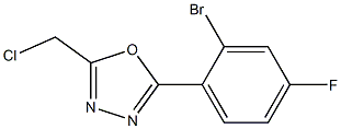 2-(2-bromo-4-fluorophenyl)-5-(chloromethyl)-1,3,4-oxadiazole 구조식 이미지