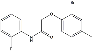 2-(2-bromo-4-methylphenoxy)-N-(2-fluorophenyl)acetamide 구조식 이미지