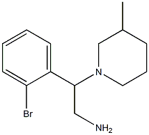 2-(2-bromophenyl)-2-(3-methylpiperidin-1-yl)ethanamine Structure