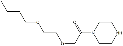 2-(2-butoxyethoxy)-1-(piperazin-1-yl)ethan-1-one Structure