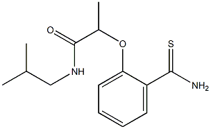 2-(2-carbamothioylphenoxy)-N-(2-methylpropyl)propanamide 구조식 이미지