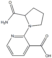 2-(2-carbamoylpyrrolidin-1-yl)pyridine-3-carboxylic acid 구조식 이미지