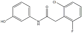 2-(2-chloro-6-fluorophenyl)-N-(3-hydroxyphenyl)acetamide 구조식 이미지