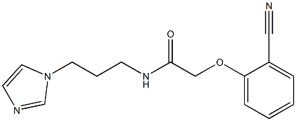 2-(2-cyanophenoxy)-N-[3-(1H-imidazol-1-yl)propyl]acetamide 구조식 이미지