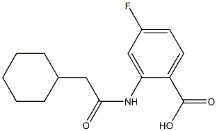 2-(2-cyclohexylacetamido)-4-fluorobenzoic acid Structure